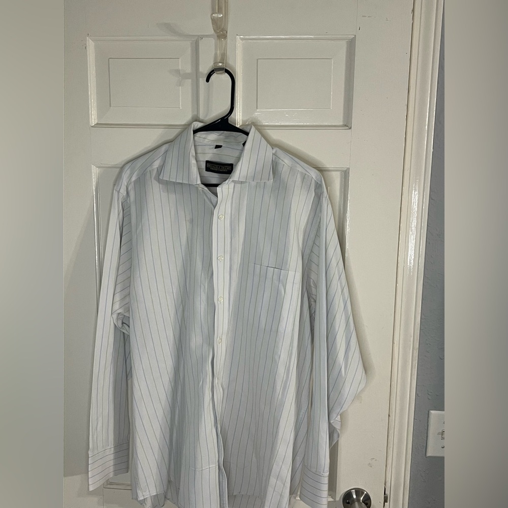 Donald J Trump Signature Men's Striped Dress Shirt